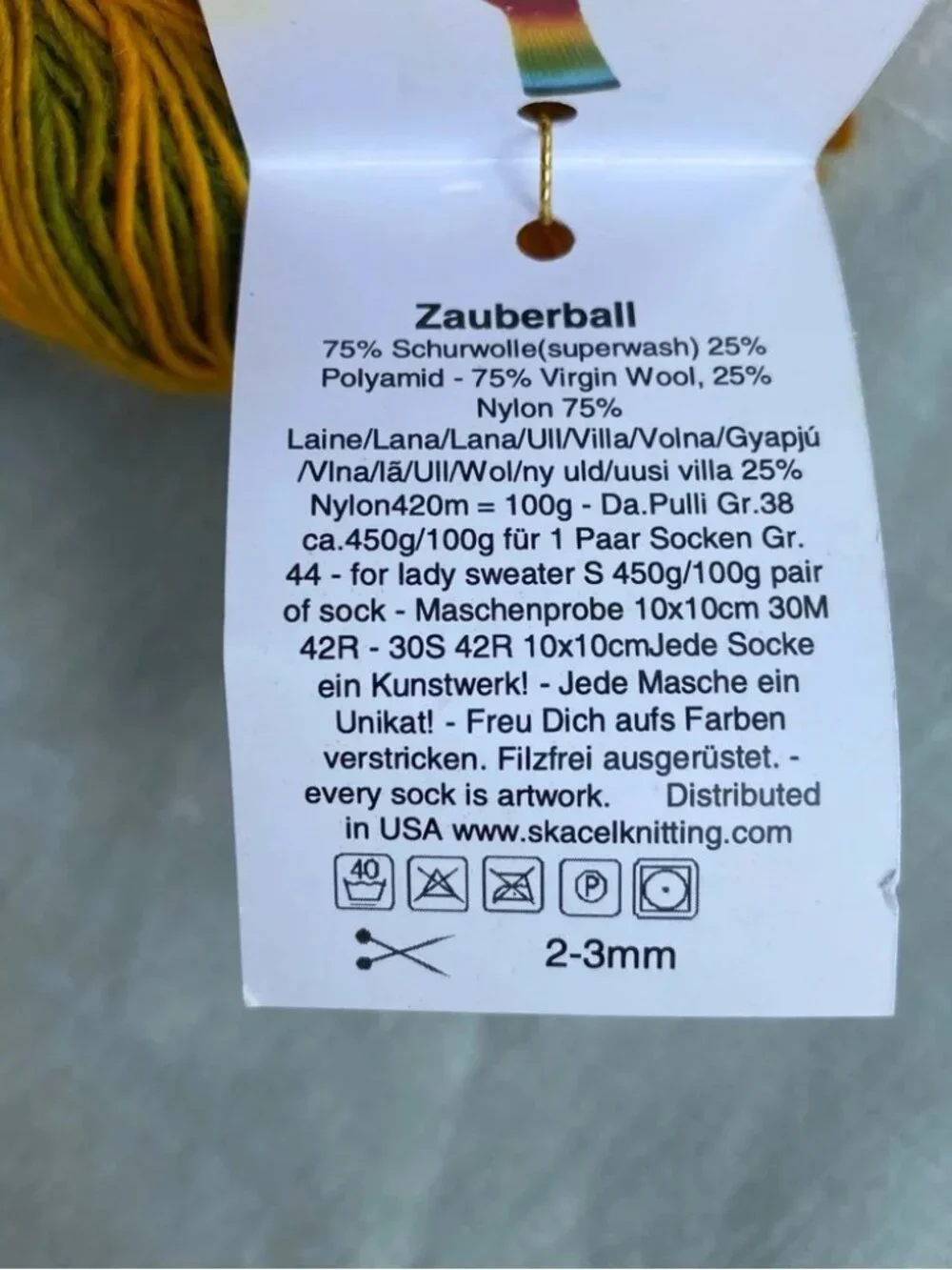 Schoppel Zauberball 100g yarn ball color 1564 Frische fische Fresh Fish stripes